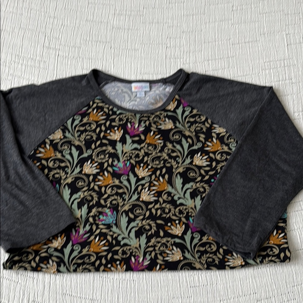 LuLaRoe Floral Patterned Long Sleeve Top